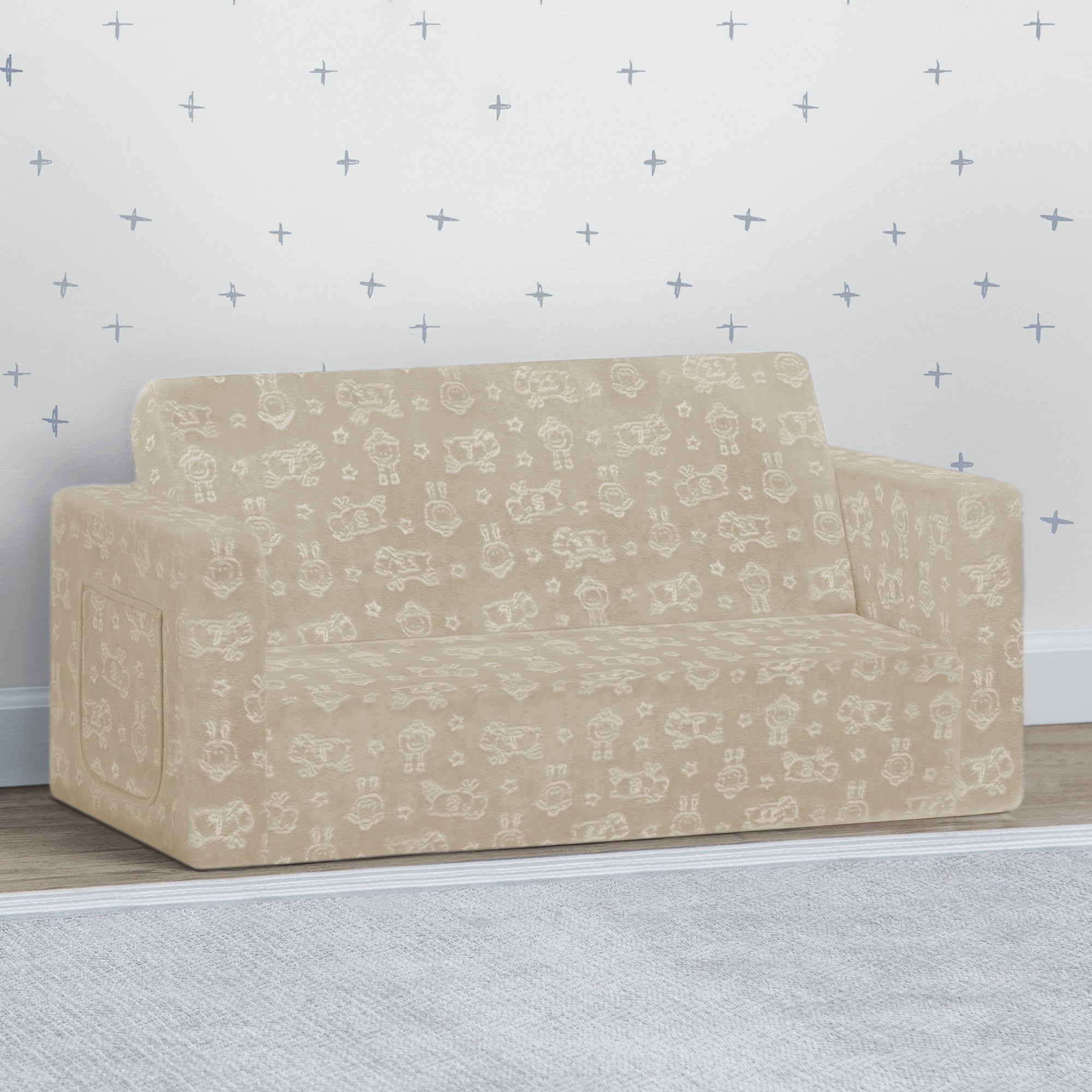 Extra Wide Convertible Sofa to Lounger - Perfect Sleeper for Small Spaces | Comfortable Sleeper Sofa Bed for Living Room, Guest Room & Apartments