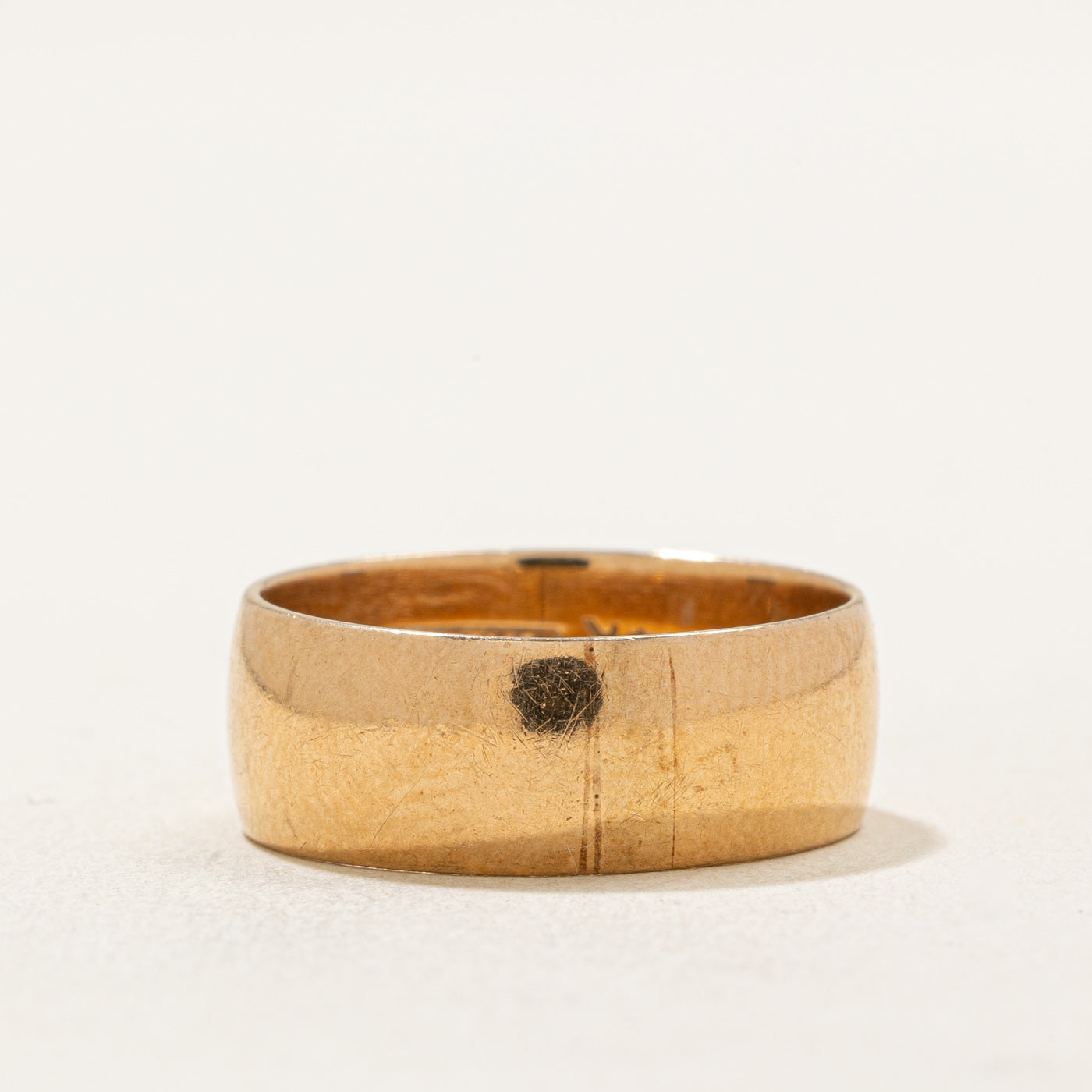 14K Yellow Gold Wedding Band for Women - 7.25mm Wide, Size 7.25 - Perfect for Engagement Rings, Anniversary Gifts & Bridal Jewelry