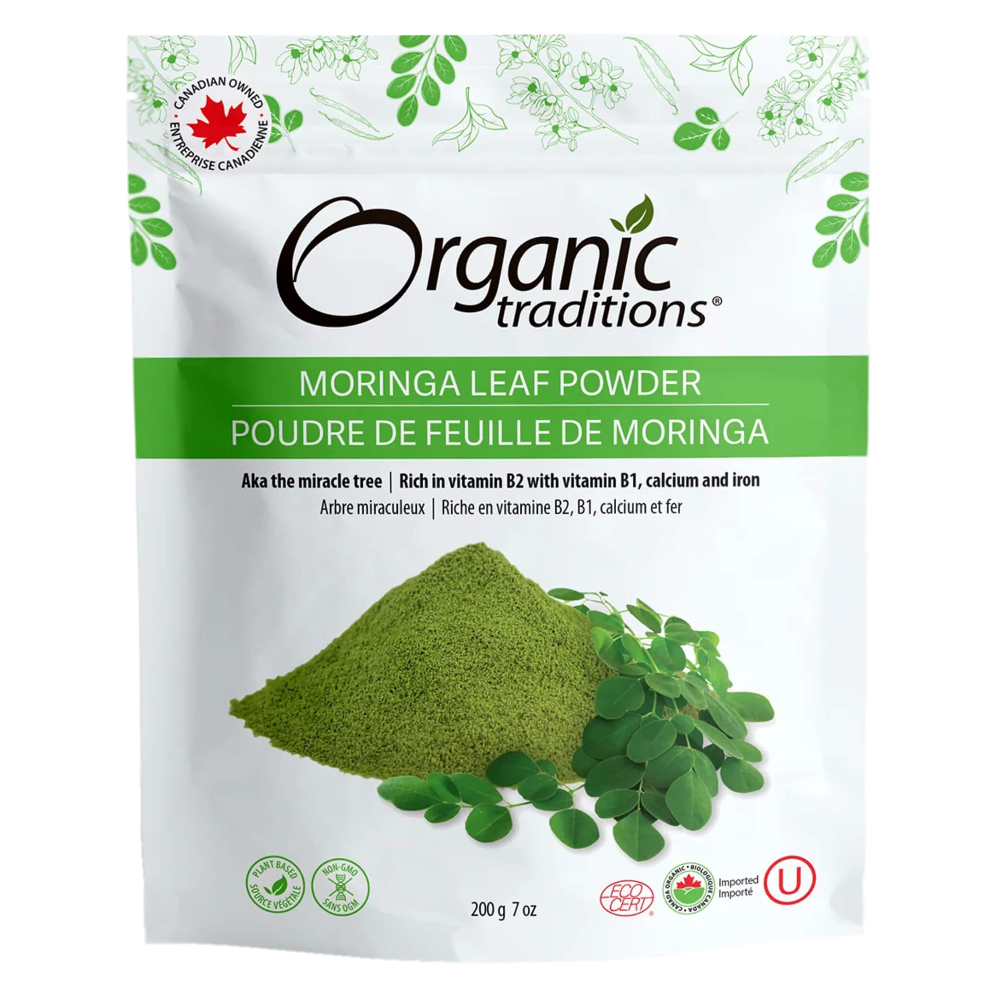 Organic Moringa Leaf Powder - 100% Pure, Nutrient-Rich Superfood for Energy & Immunity Boost - Perfect for Smoothies, Teas & Healthy Recipes
