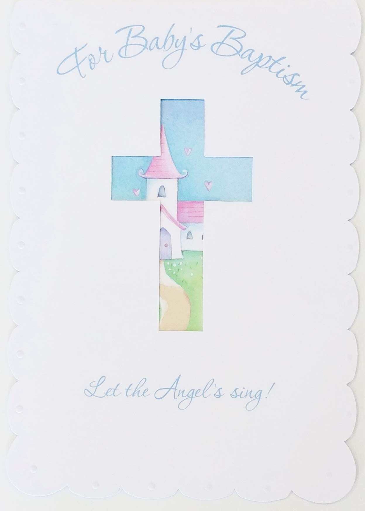 Baptism Greeting Card for Baby - Religious Christening Keepsake with Loving Blessings - Perfect for Newborn Baptisms, First Communions & Baby Showers