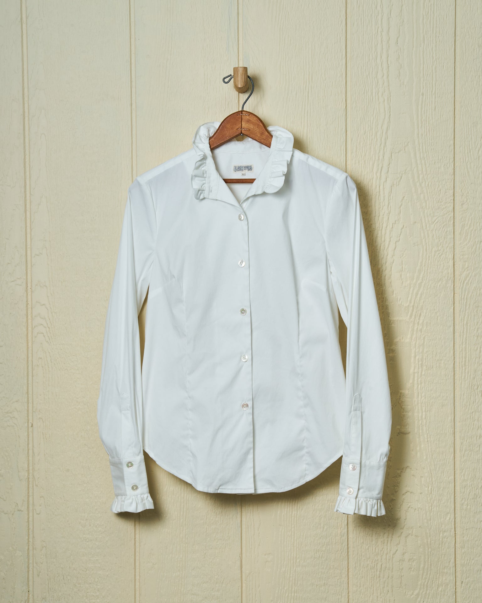 Elegant White Broadcloth Ruffle Blouse for Women - Perfect for Office Wear, Parties & Special Occasions