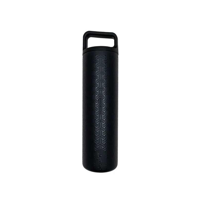 MiiR Carryology x Wide Mouth Water Bottle 20oz - Insulated Stainless Steel, Leakproof, BPA-Free - Perfect for Hiking, Travel & Outdoor Adventures (Black)