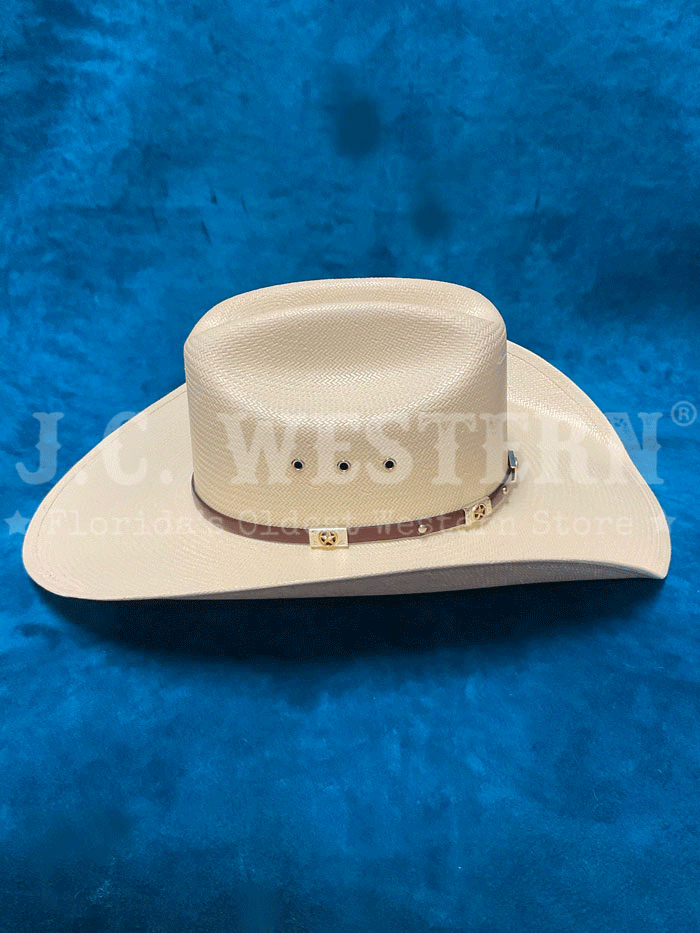 Larry Mahan MS2442ALAL 10X Alamo Straw Cowboy Hat Ivory - Western Style Hat for Men & Women - Perfect for Rodeo, Ranch Work, and Outdoor Adventures