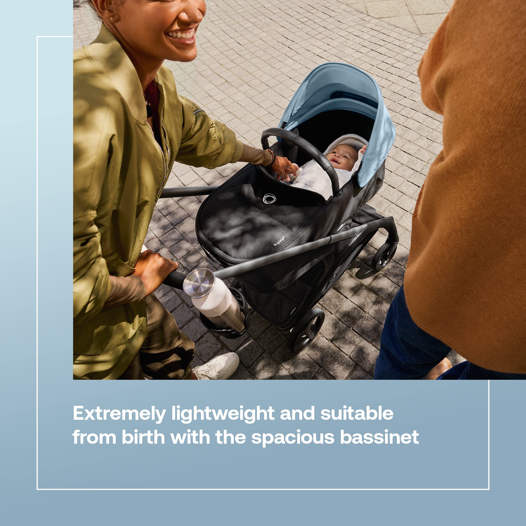 Bugaboo Dragonfly City Stroller with Full-Size Bassinet & Toddler Seat | One-Hand Fold, Full Suspension, Large Storage Basket | Black Chassis & Midnight Black Canopy | Perfect for Urban Walks, Shopping & Travel
