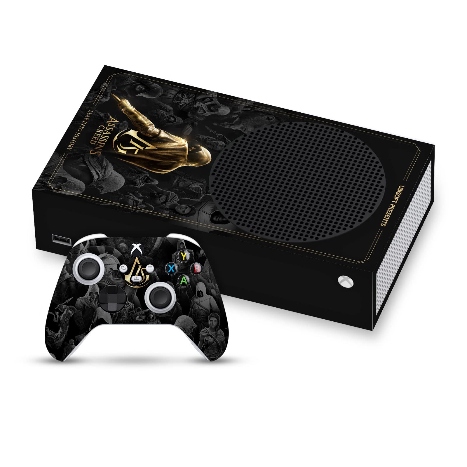 Officially Licensed Assassin's Creed 15th Anniversary Vinyl Sticker Decal - Compatible with Xbox Series S Console & Controller Bundle | Gaming Skin Cover for Xbox Accessories | Perfect for Gamers, Collectors & Gift Giving