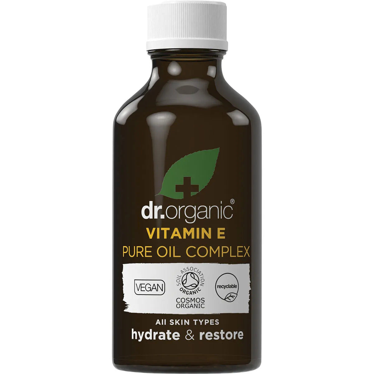 Dr Organic Pure Vitamin E Oil - 100% Natural Skin Care for Face & Body - Hydrating & Anti-Aging Treatment - Perfect for Dry Skin, Wrinkles & Scars