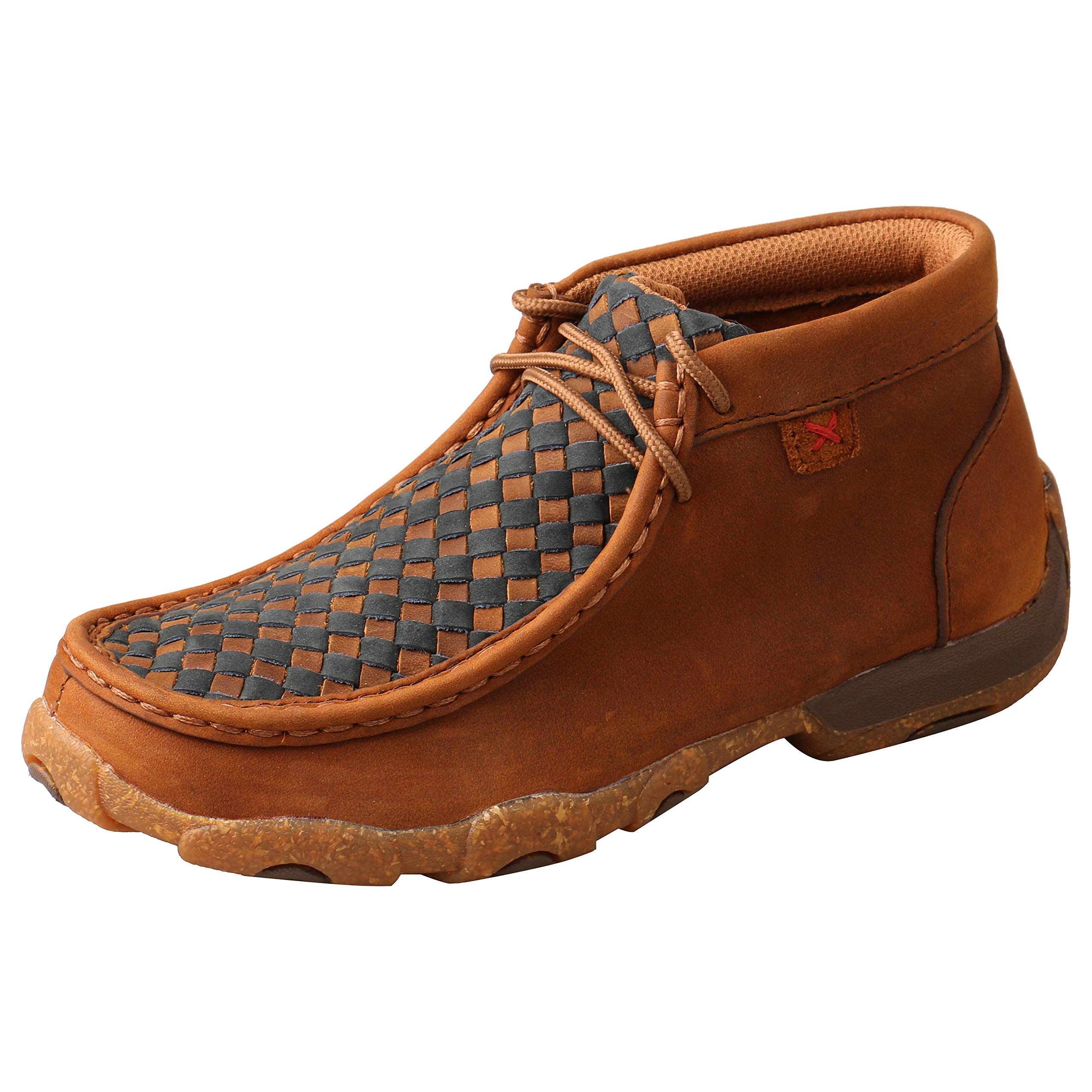 Twisted X Kids Chukka Driving Moc - Oiled Saddle & Midnight - Size 13 M - Comfortable Casual Shoes for Boys & Girls - Perfect for School, Playtime & Outdoor Activities