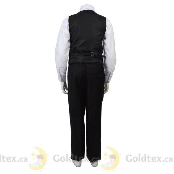 Johnson's Creation 5-Piece Black Suit Set for Men - Premium Formal Wear for Business, Weddings & Special Occasions