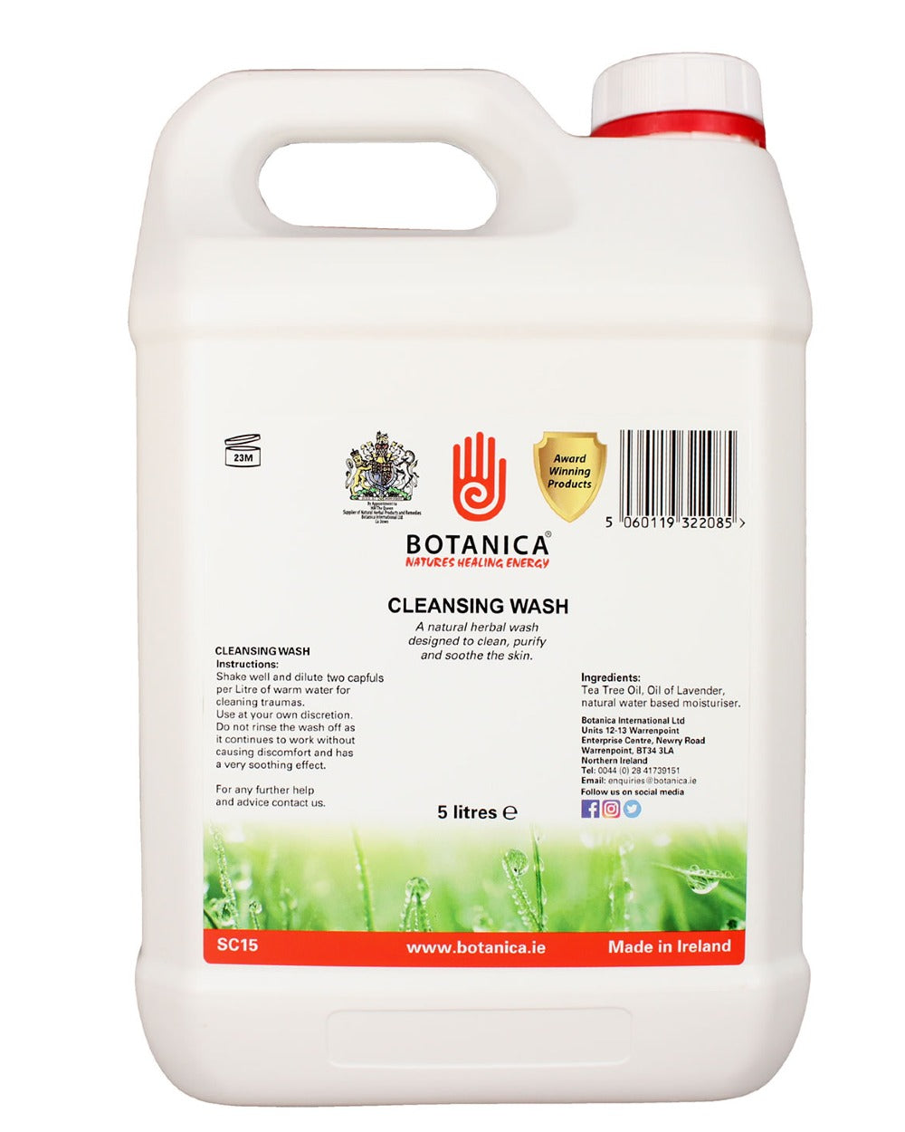 Botanica Natural Cleansing Wash - Gentle Face & Body Cleanser for Sensitive Skin | Hydrating & Soothing Daily Use for Men & Women | Perfect for Morning & Night Skincare Routine