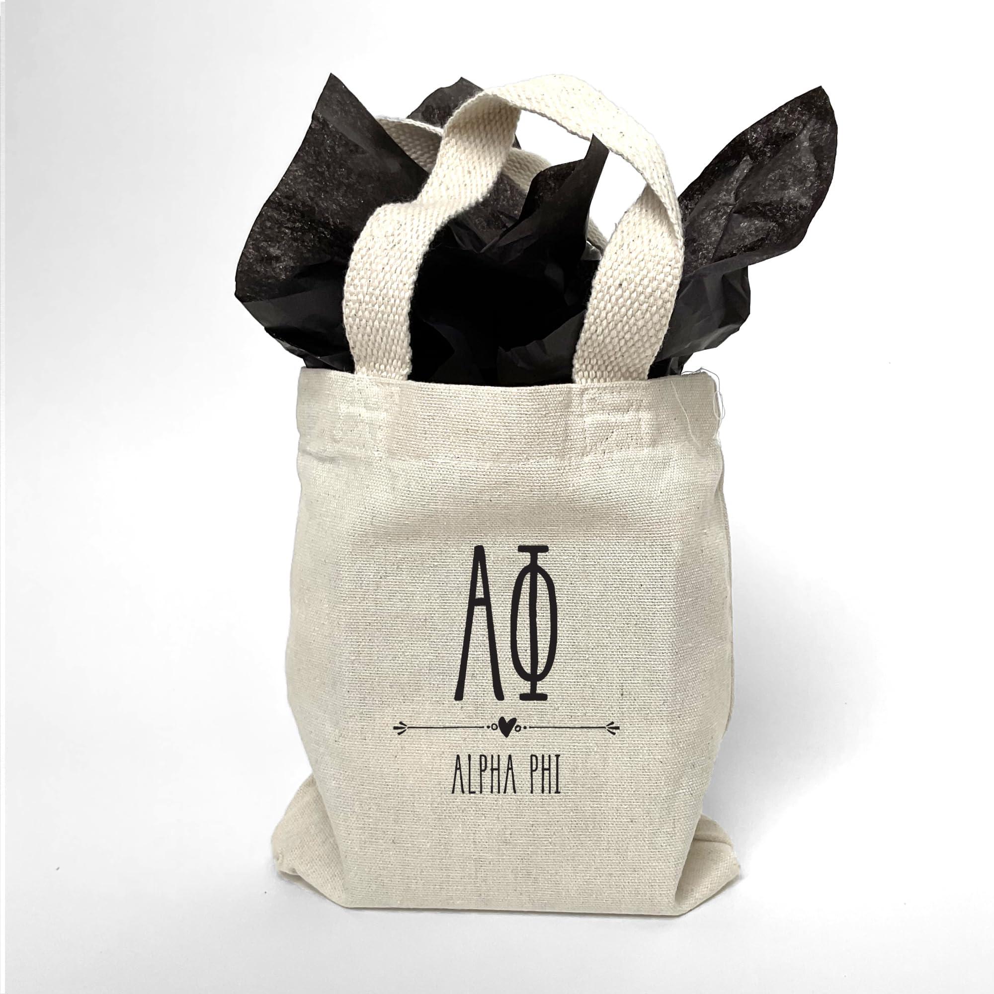Greek Letter Sorority Mini Tote Bag - Personalized Sorority Gifts - Small Goodie Bags for College Sisters - Perfect for Rush Week, Bid Day & Sisterhood Events