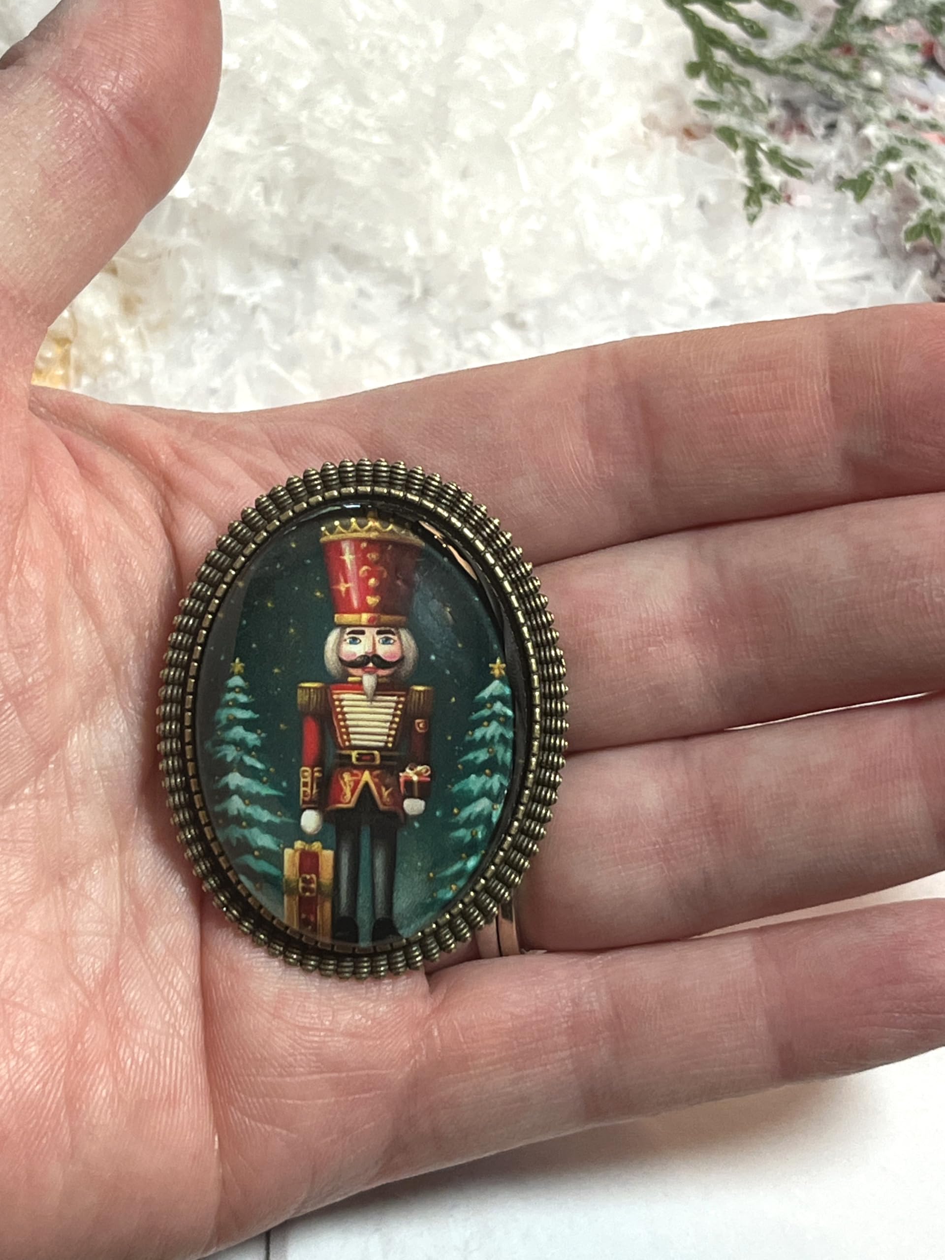 Nutcracker Brooch - Christmas Pin & Ballet Jewelry for Winter, Office Gift Idea - Perfect for Holiday Parties, Festive Outfits & Ballet Performances