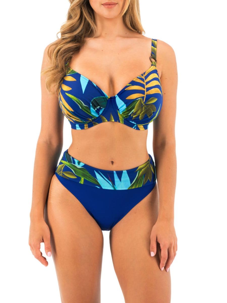 **Fantasie Women's Pichola Underwire Gathered Full Cup Bikini Top - Sexy Swimwear for Beach, Pool & Summer Vacations**