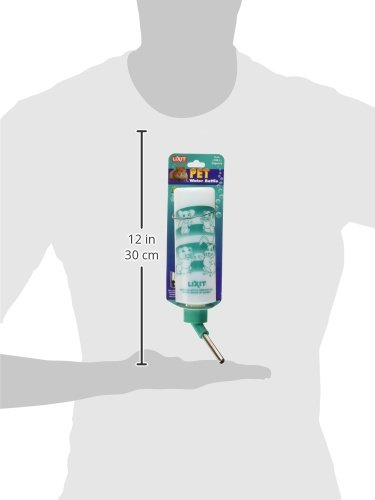 Lixit 8-Oz Weatherproof Small Animal Water Bottle - Leak-Proof Cage Mount for Rabbits, Ferrets, Guinea Pigs & Hamsters | Perfect for Indoor/Outdoor Cages, Travel Carriers & Pet Playpens