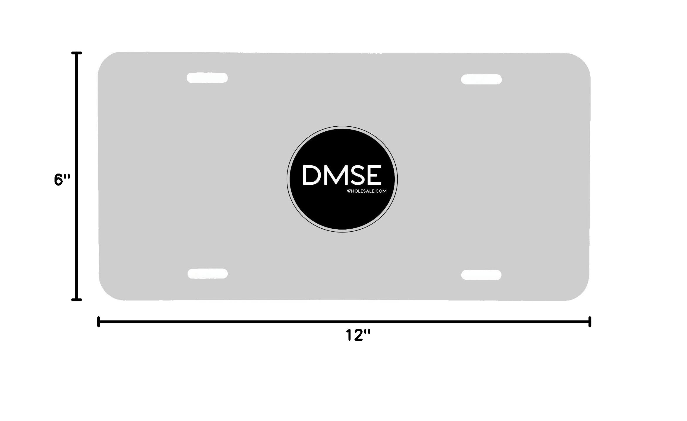 Customizable Blank Aluminum License Plate - 0.5mm Thick US Standard 12