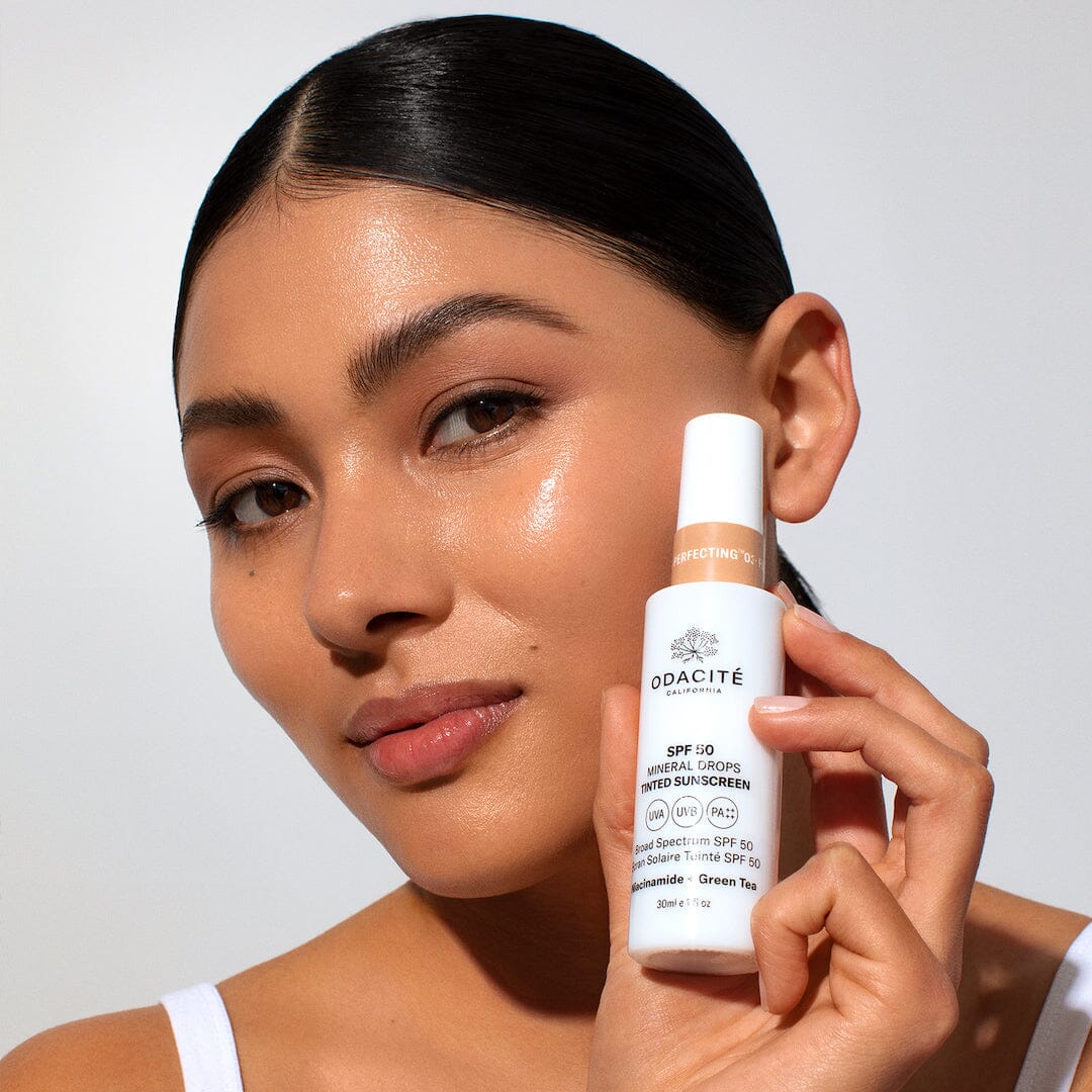 SPF 50 Flex Perfecting™ Mineral Drops Tinted Sunscreen - Oil-Free, Non-Greasy Face Sunscreen for Daily Protection | Perfect for Beach, Outdoor Activities & Sensitive Skin Care