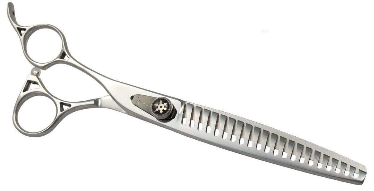 Kenchii Shinobi LEFTY 21-Tooth Blending Shear - Professional Left-Handed Pet Grooming Scissors for Dogs & Cats | Perfect for Smooth Coat Blending & Finishing Touches