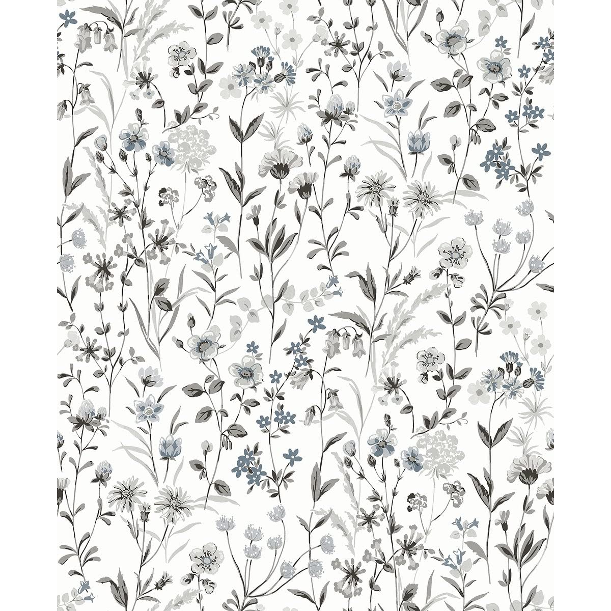 NextWall Wildflowers Peel and Stick Wallpaper - Self-Adhesive Removable Wall Mural for Bedroom, Nursery, Living Room - Vibrant Multicolor Floral Design - Easy to Install & Remove