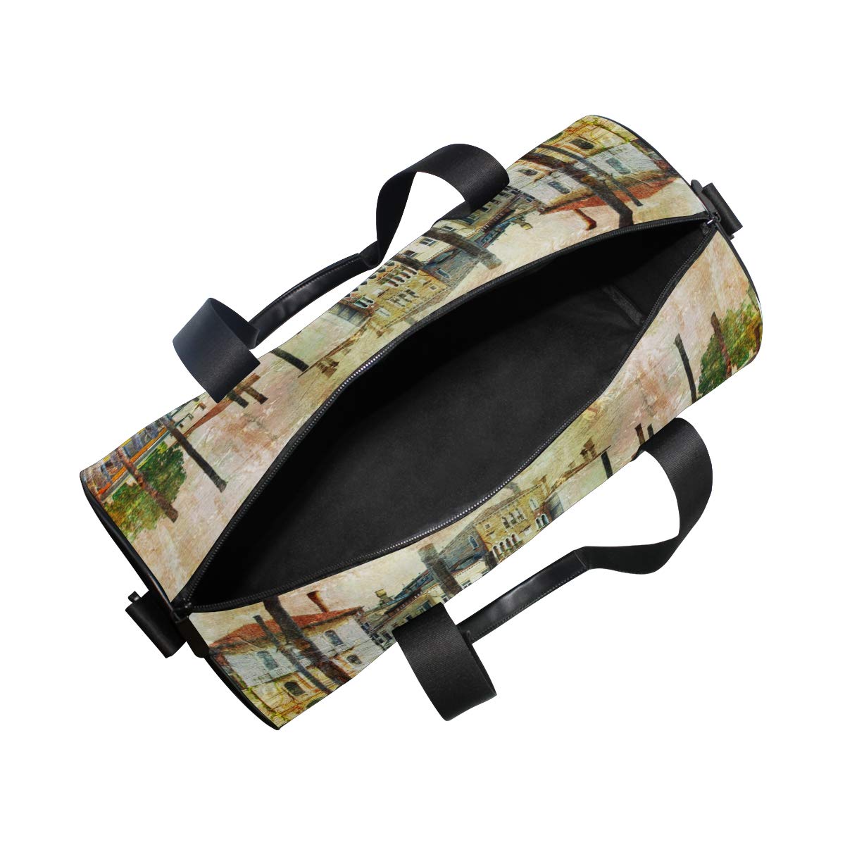 Stylish Gym & Travel Duffel Bag for Men & Women - Waterproof Sports Bag with Venice Italy Gondola Painting Design - Perfect for Workouts, Travel & Outdoor Adventures