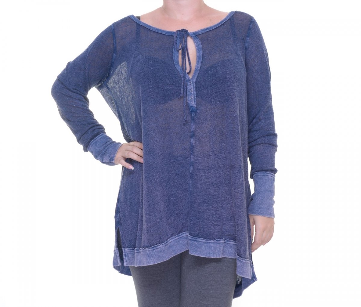 Free People Women's XS Indigo Blue Dress - Boho Chic Flowy Maxi Dress for Beach, Festival & Casual Wear