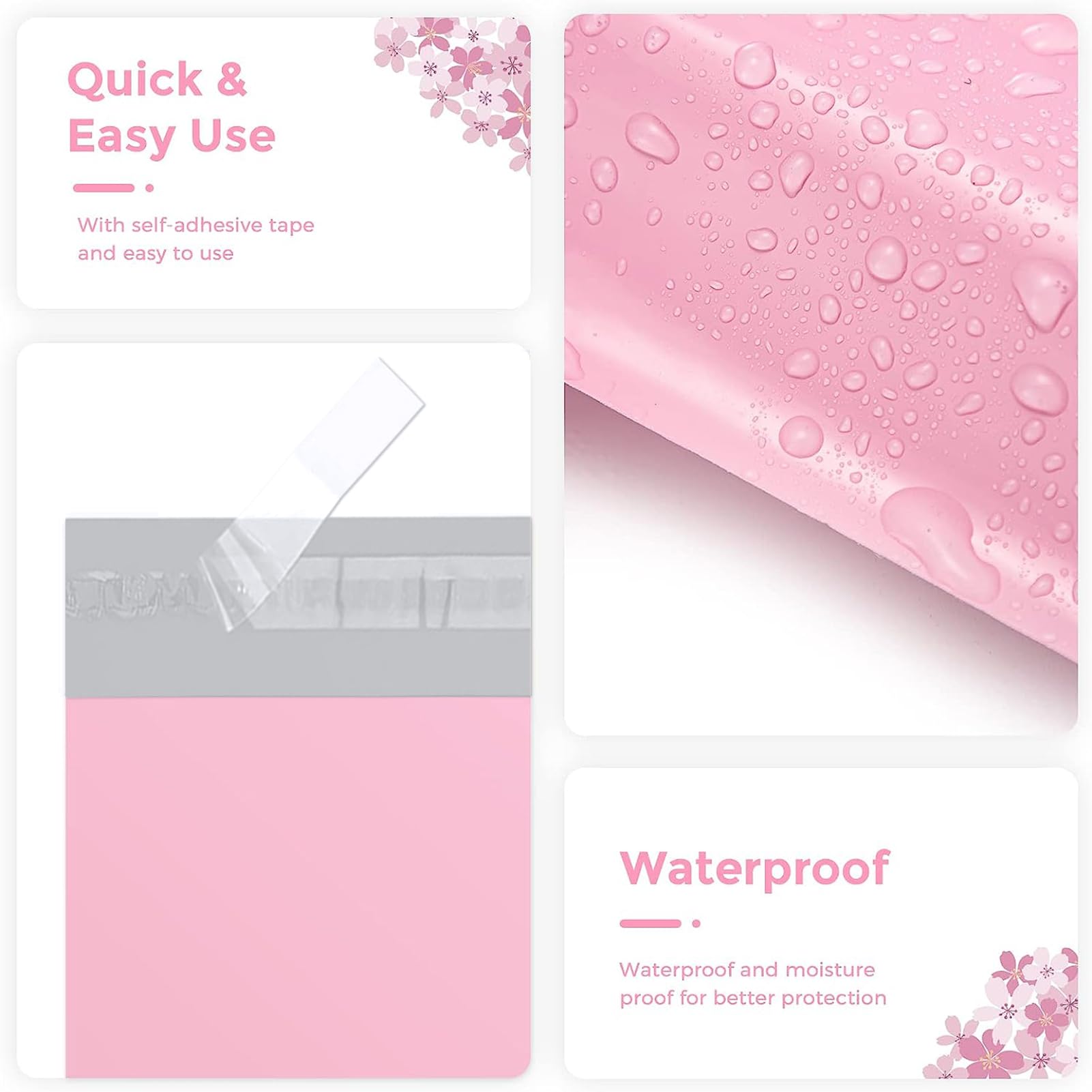 Metronic Large Poly Mailers 19x24 Inches - 50 Pack Pink Shipping Bags for Small Business | Waterproof Mailing Envelopes for Clothing & Ecommerce | Perfect for Online Stores, Boutique Apparel & Amazon FBA Shipments