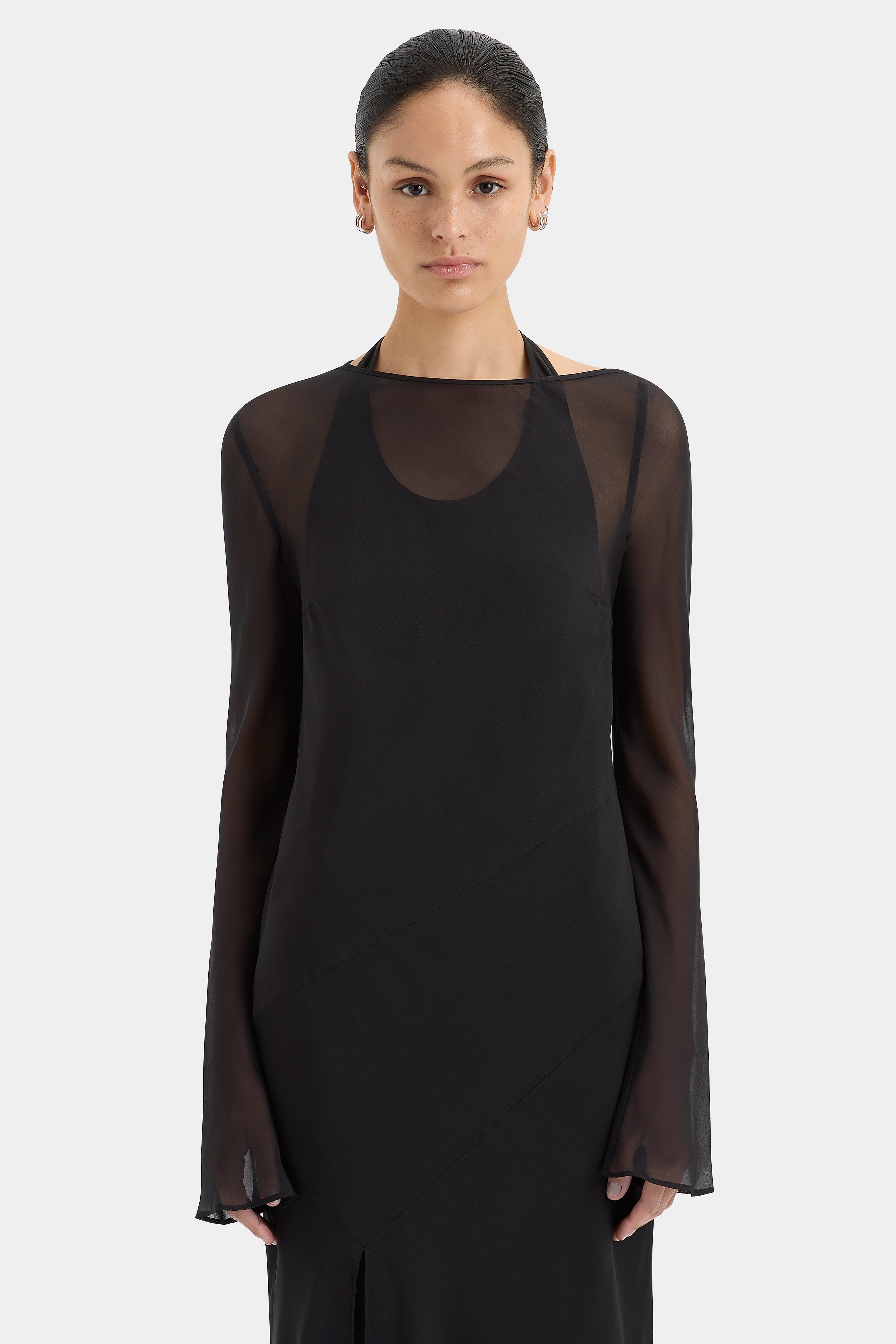 Elegant Strobe Long Sleeve Party Dress for Women - Perfect for Evening Events, Night Out & Special Occasions
