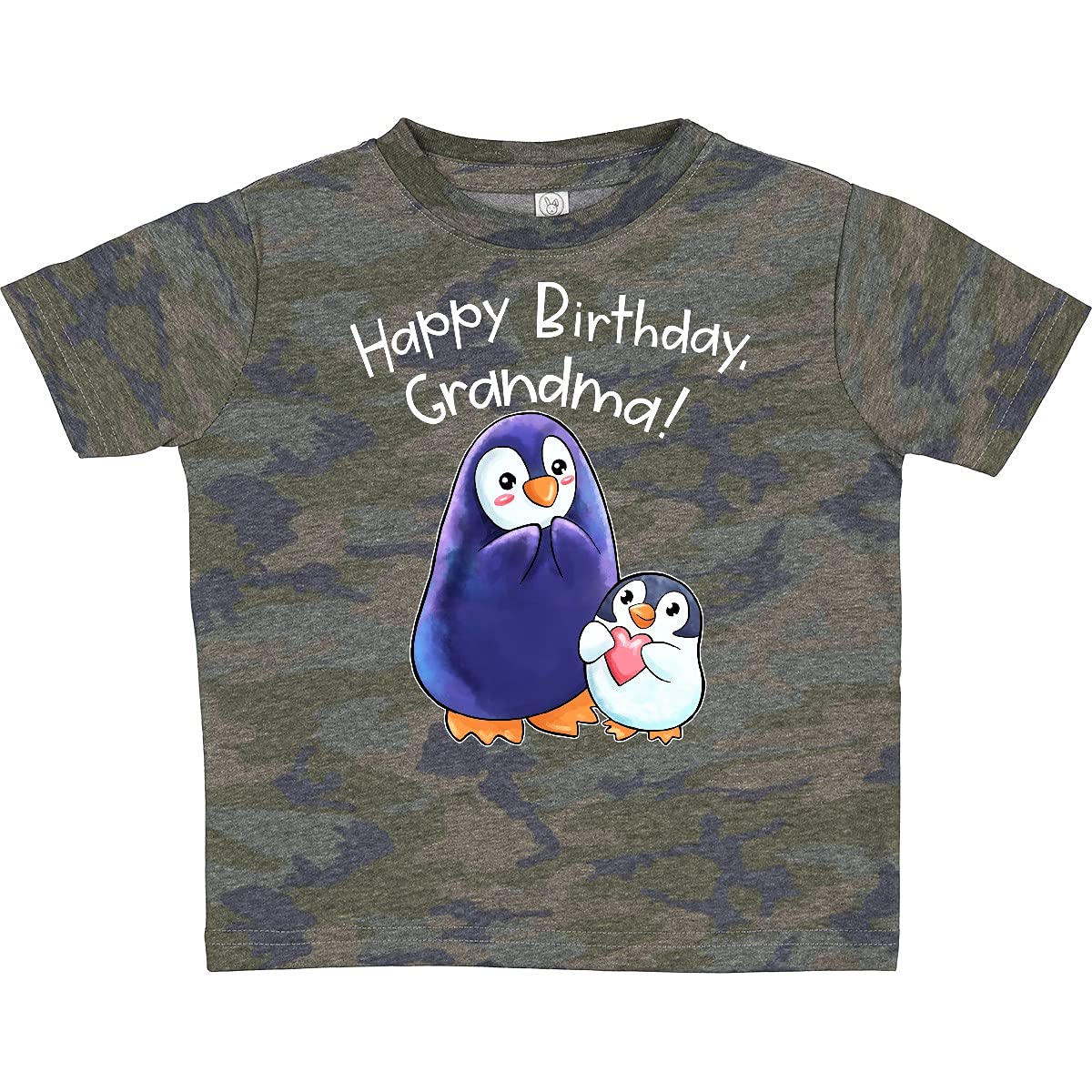 Inktastic Happy Birthday Grandma Cute Penguins Toddler T-Shirt - Adorable Penguin Design for Kids Birthday Parties & Family Celebrations