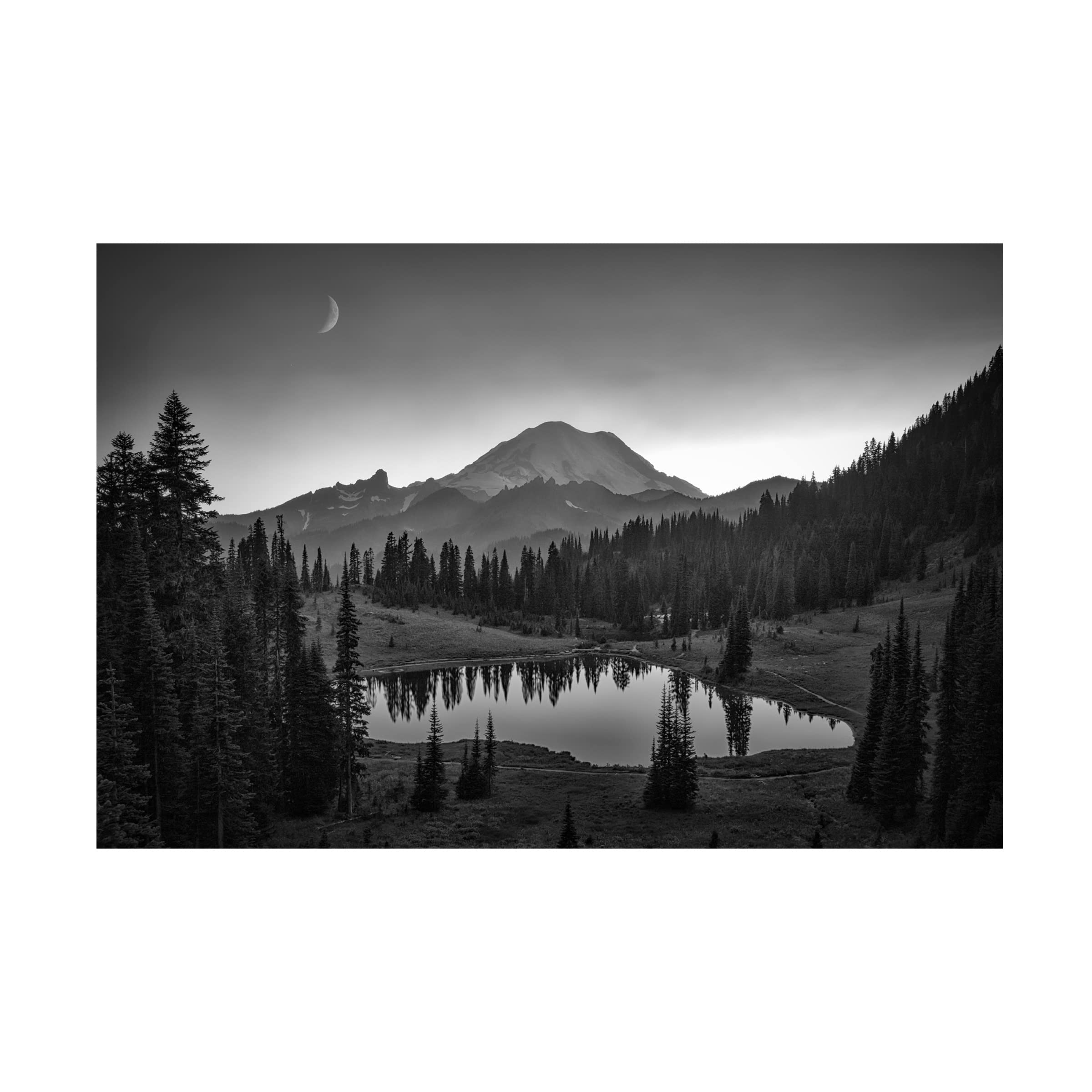 Michael Zheng's 'Mt Rainier' Canvas Art Print - Premium Trademark Fine Art Wall Decor for Living Room, Bedroom & Office