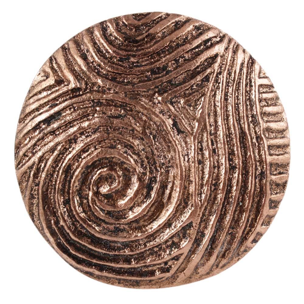 8-Piece Round Wave Copper Drawer Knobs - Kitchen Cabinet & Nursery Hardware for Home Decor