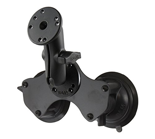 RAM-B-189-101-KT 双吸盘支架带圆盘（AMPS兼容）| 车载手机/导航仪固定支架，适用于汽车、卡车、摩托车
