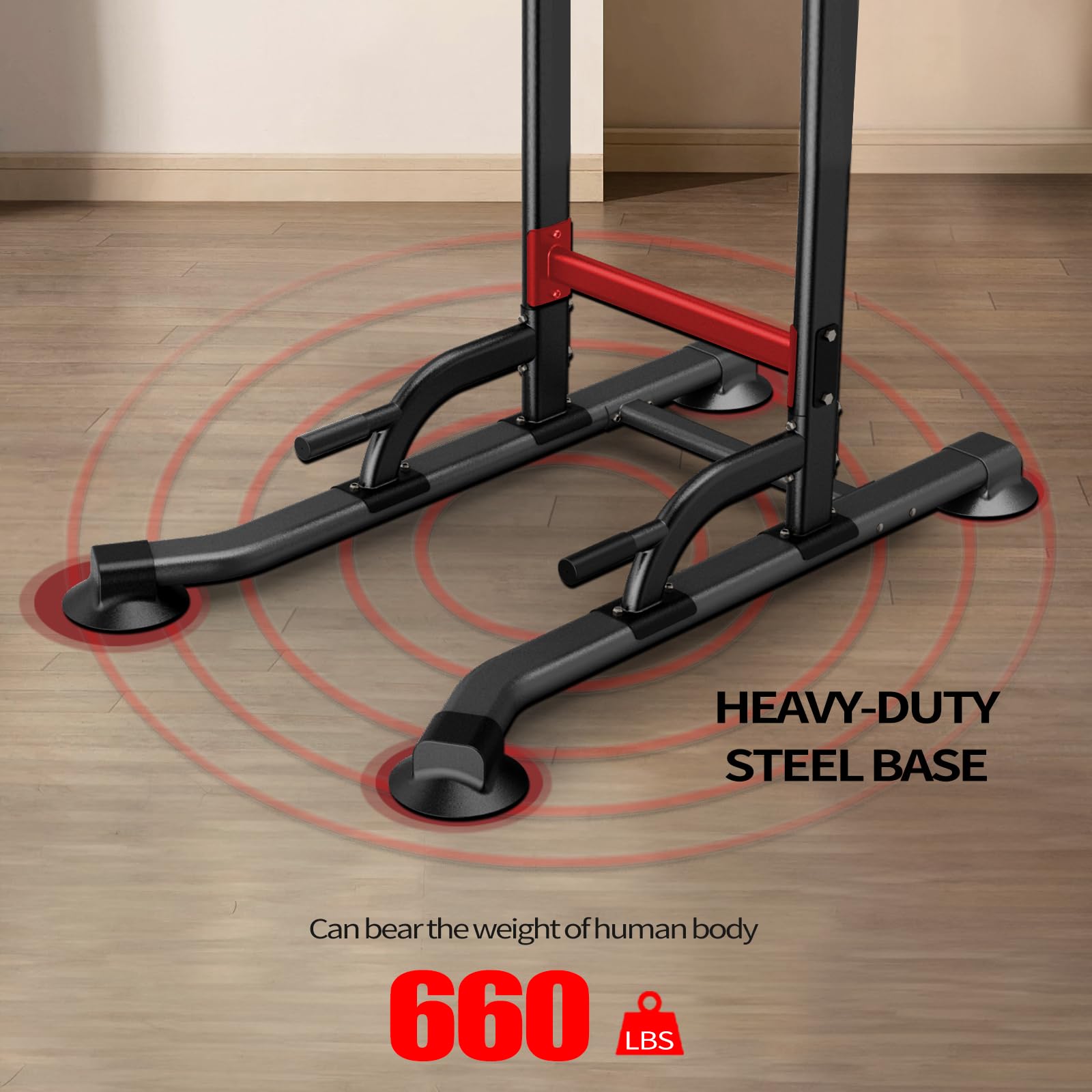 Adjustable Power Tower for Pull Ups & Dips – Multi-Function Home Gym Strength Training Equipment for Full-Body Workouts | Perfect for Home Fitness, Calisthenics & Muscle Building