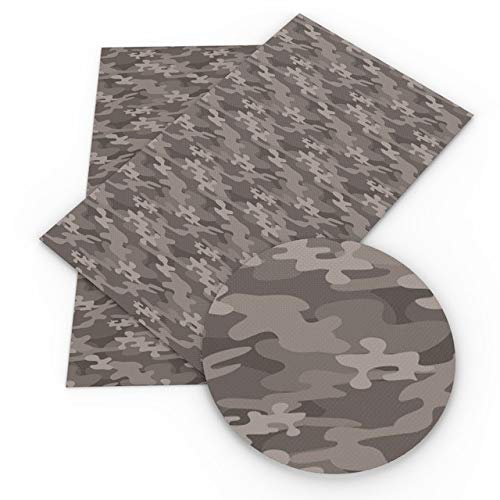 8x13 Inch Camo Leopard Printed Faux Leather Sheets - Synthetic Leather Fabric for DIY Craft, Earrings, Bows, Jewelry, Wallets, Bags & Shoes - Perfect for Fashion Accessories & Home Decor Projects