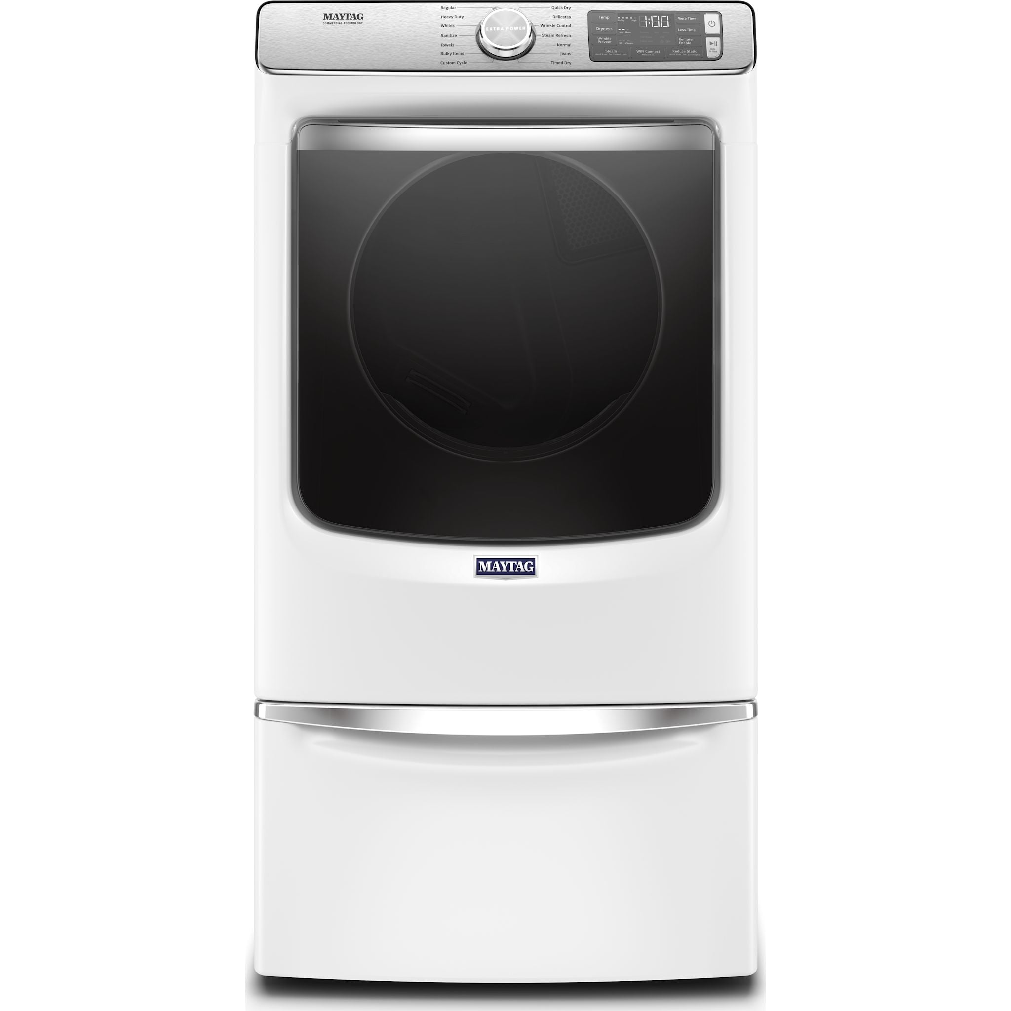 Maytag MGD8630HW 7.0 Cu. Ft. White Gas Dryer - Large Capacity, Energy Efficient Clothes Dryer for Home Laundry Room | Fast Drying, Wrinkle Control, Heavy Duty Performance