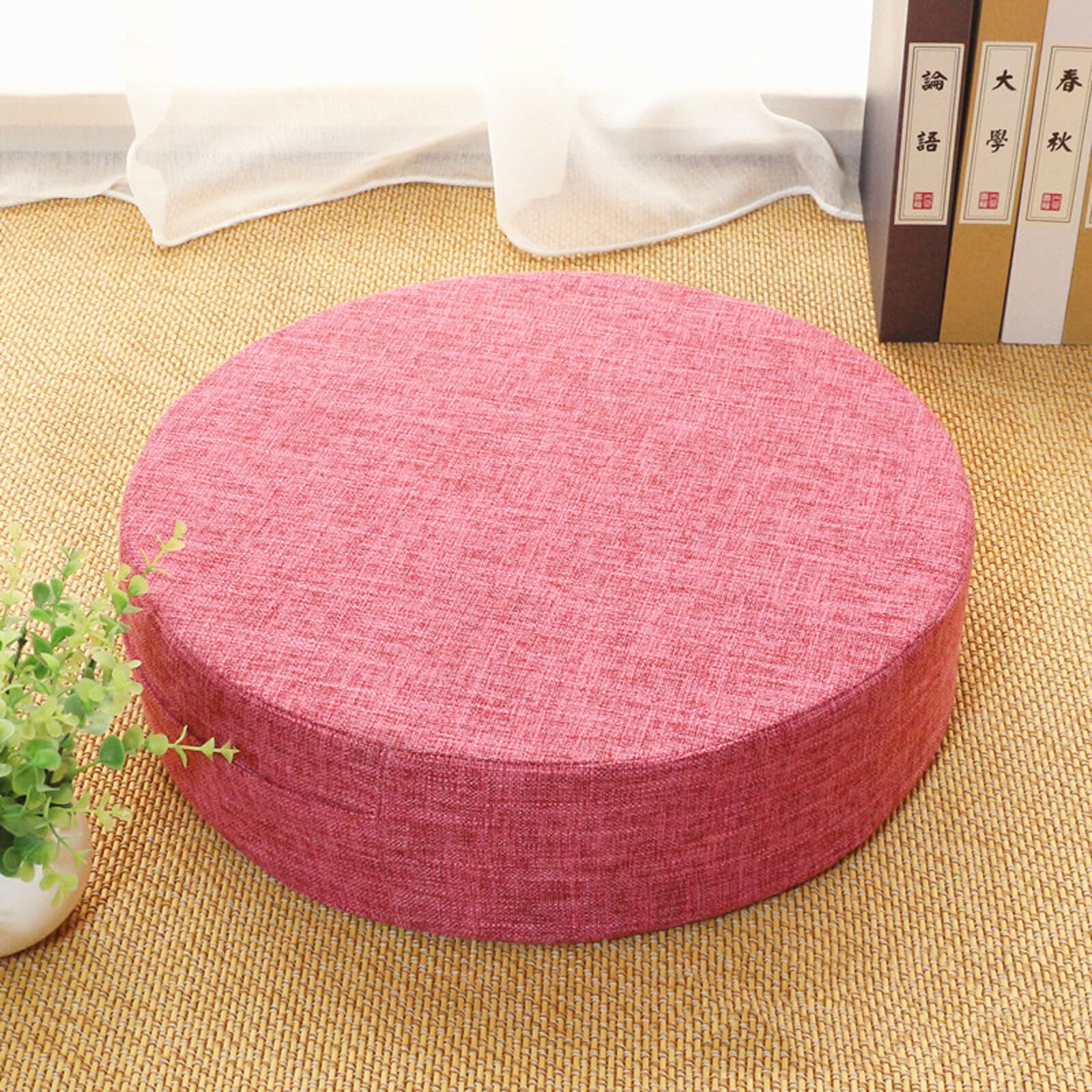 NADAENMF Thick Round Floor Pillow - Breathable Memory Foam Meditation Cushion for Yoga, Living Room & Travel - Eco-Friendly Tatami Seat for Indoor, Balcony & Office Use