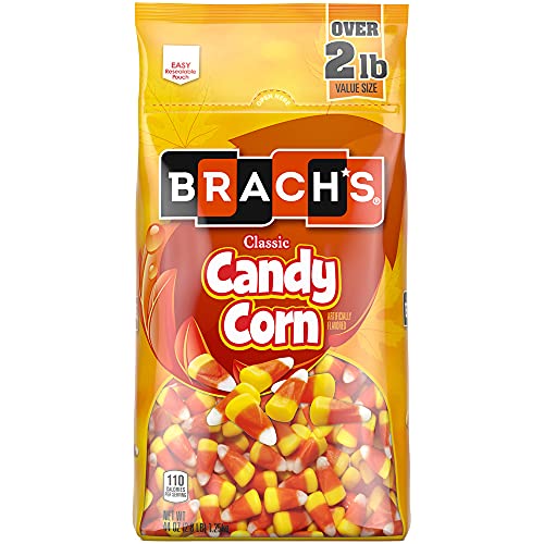 Brach's Classic Candy Corn - 44 oz Value Size Bag (Pack of 2) | Halloween Treats, Party Favors & Holiday Snacks | Bulk Candy for Trick or Treating, Office Celebrations & Family Gatherings