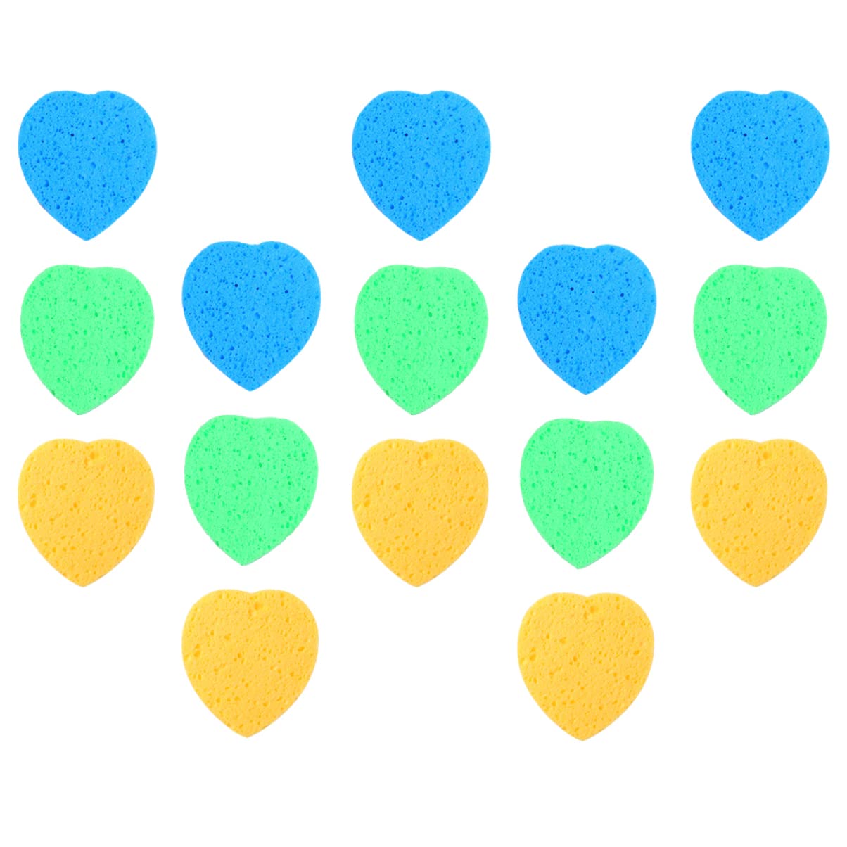FRCOLOR 30pcs Heart-Shaped Makeup Remover Sponges - Soft Facial Puff Pads for Gentle Cosmetic Removal, Washing & Spa - Perfect Gift for Women & Girls | Ideal for Daily Makeup Removal, Travel & Skincare Routine