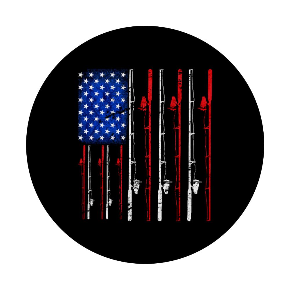 American Flag Fishing Shirt with PopGrip for Outdoor Adventures