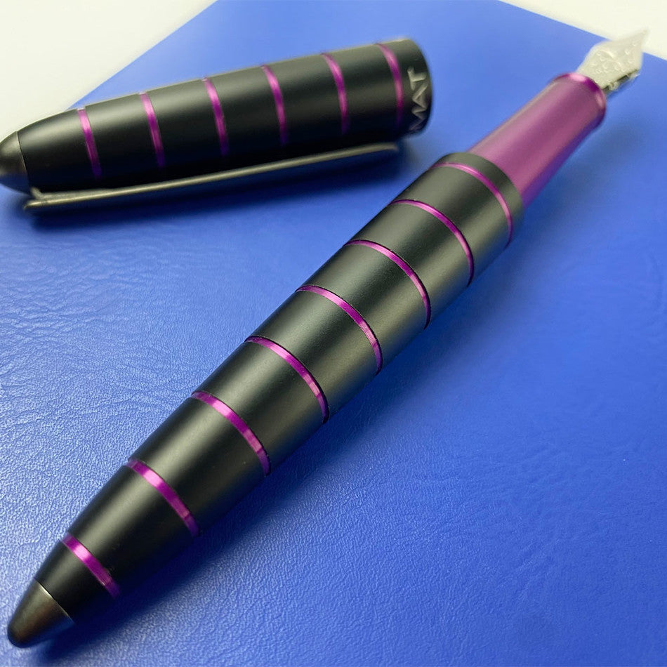 Premium Diplomat Elox Fountain Pen - Elegant Black & Purple Design for Writing, Journaling & Gifting - Luxury Writing Instrument for Professionals & Pen Enthusiasts