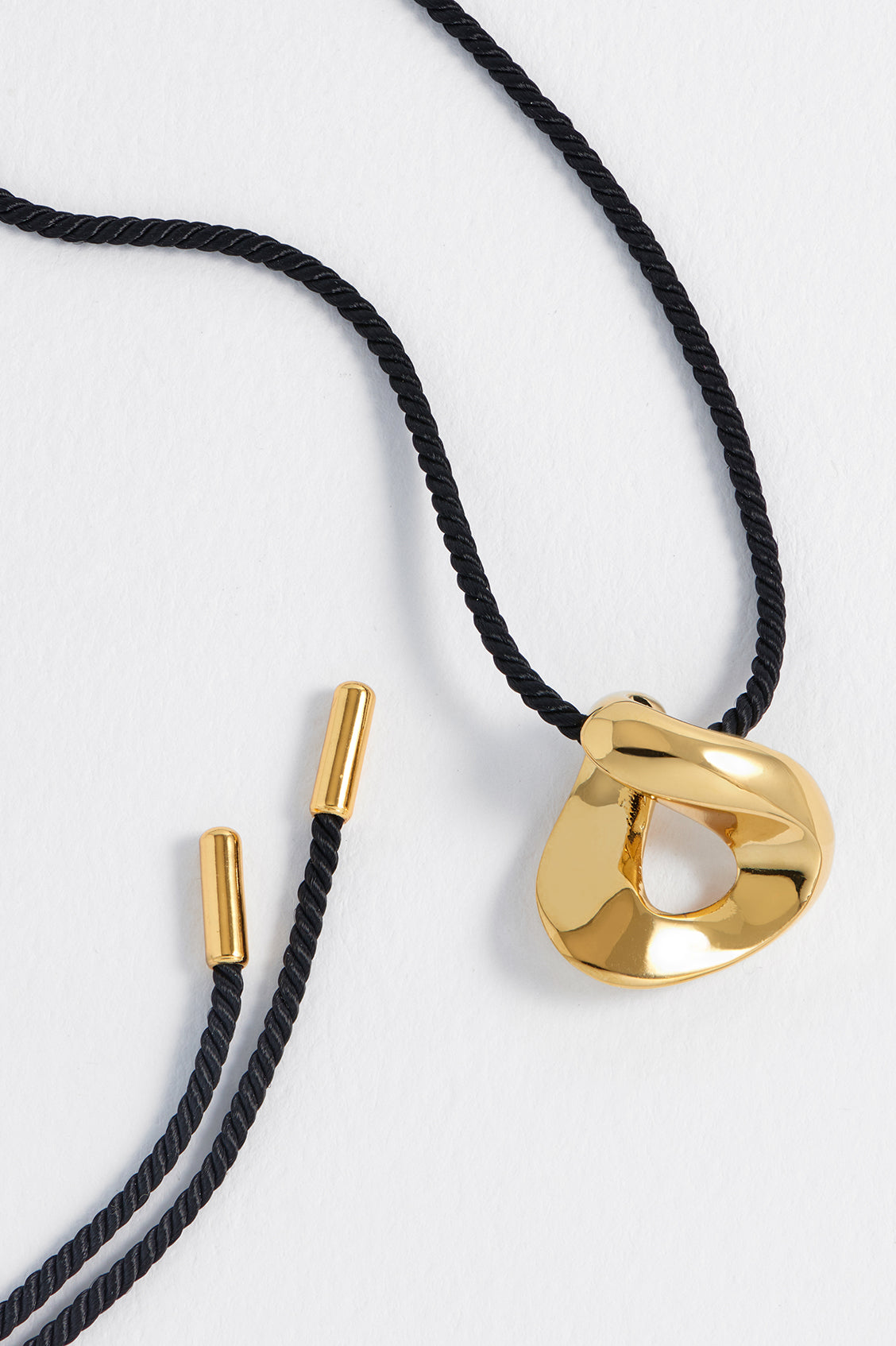 Elegant Sculptural Twist Pendant Cord Necklace for Women - Boho Chic Layered Jewelry for Casual & Evening Wear