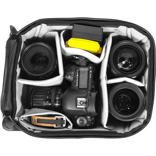 Peak Design Camera Cube V2 (Black, Small/Medium) - Waterproof DSLR Camera Bag for Travel & Outdoor Photography - Perfect for Hiking, Camping, and Airplane Carry-On