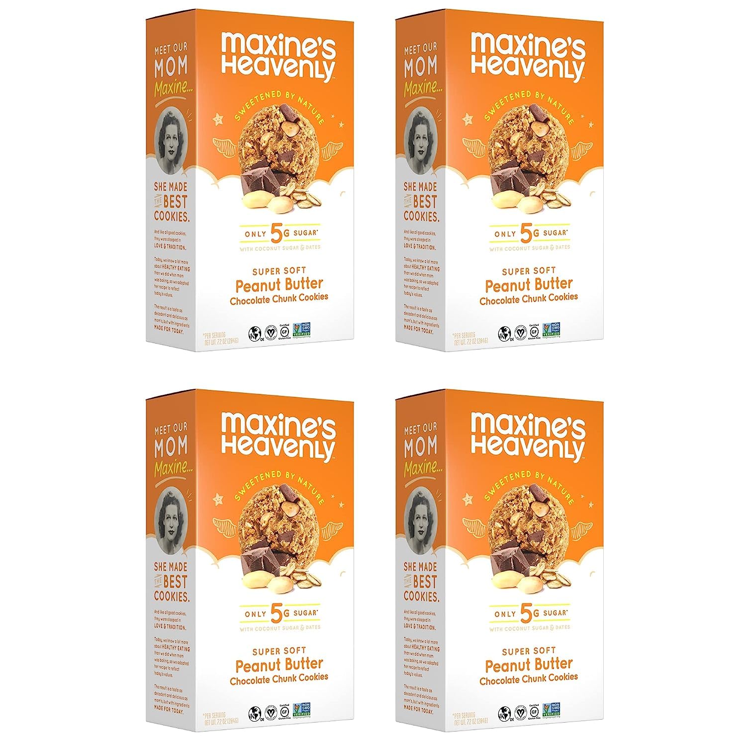 Maxine's Heavenly Cookie Peanut Butter Chocolate Chunk - 7.2 oz (Pack of 8) | Gourmet Cookies for Gifting, Parties & Snacking | Indulgent Dessert Treat for Holidays & Office Break Rooms