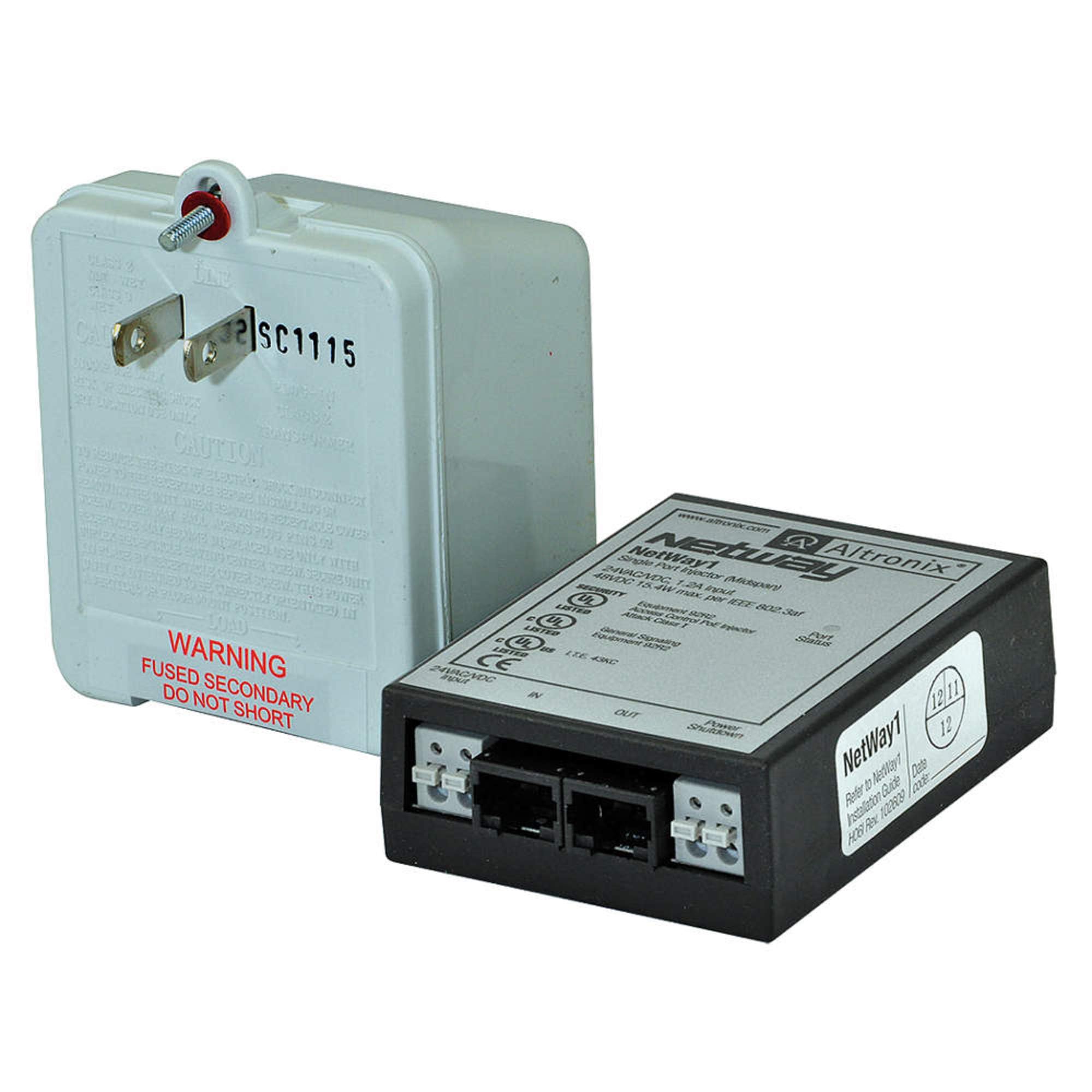 Altronix NETWAY1P PoE Injector - 30W Single Port Power Over Ethernet Adapter for IP Cameras, VoIP Phones & Wireless Access Points | Indoor Use