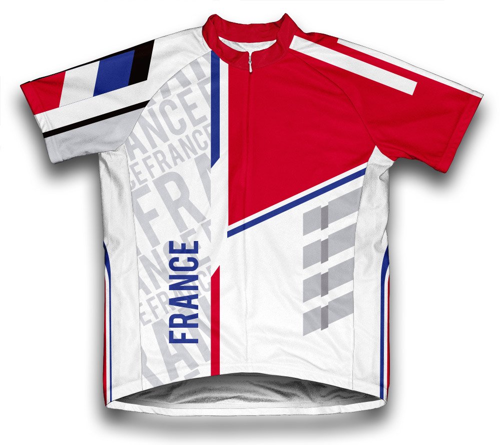 ScudoPro France Women's Short Sleeve Cycling Jersey - Breathable & Moisture Wicking Bike Shirt for Road Cycling, Mountain Biking & Outdoor Sports