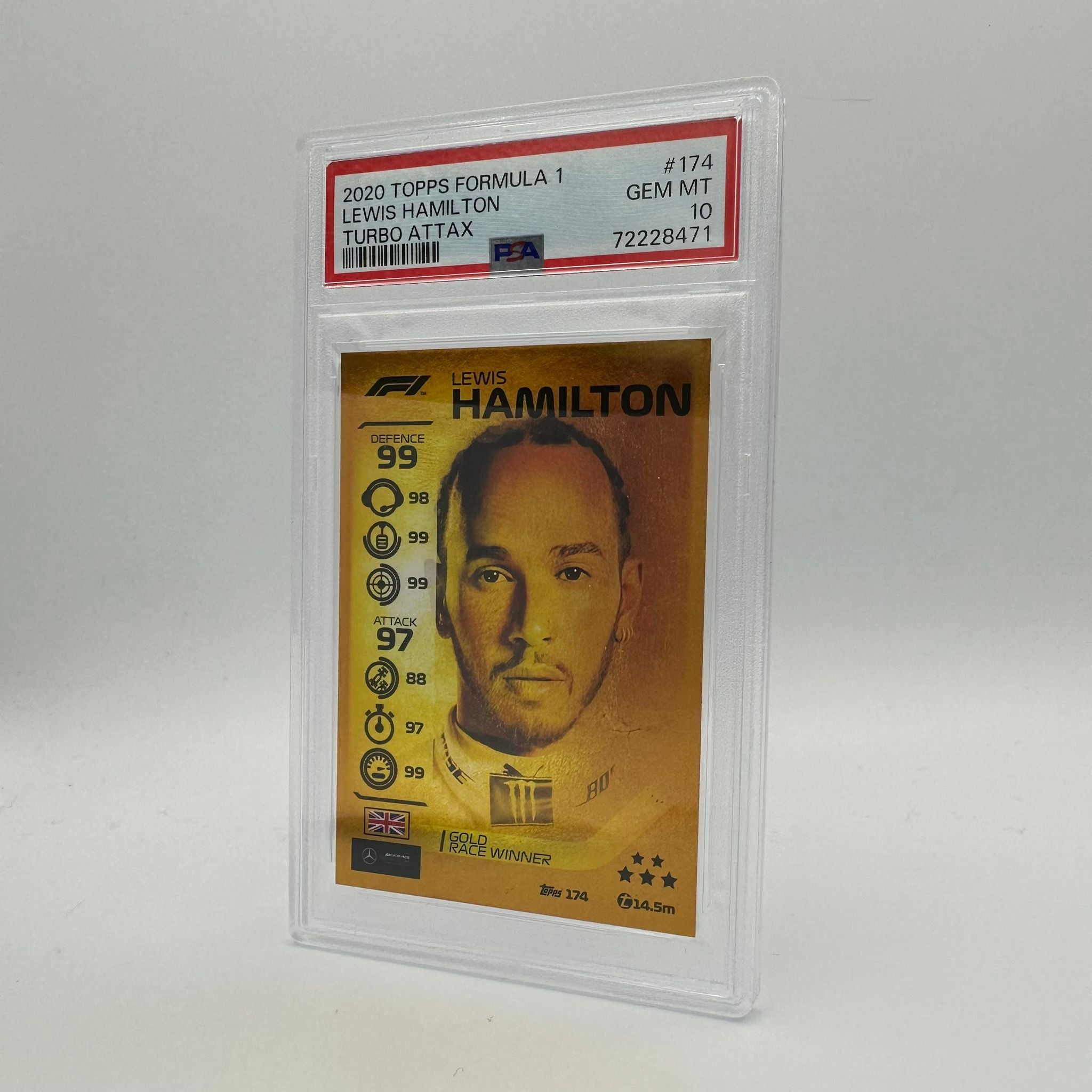 PSA 10 Graded Lewis Hamilton #174 POP 6 Trading Card - Perfect for Collectors, Investors & F1 Racing Fans (Display, Trade or Gift)