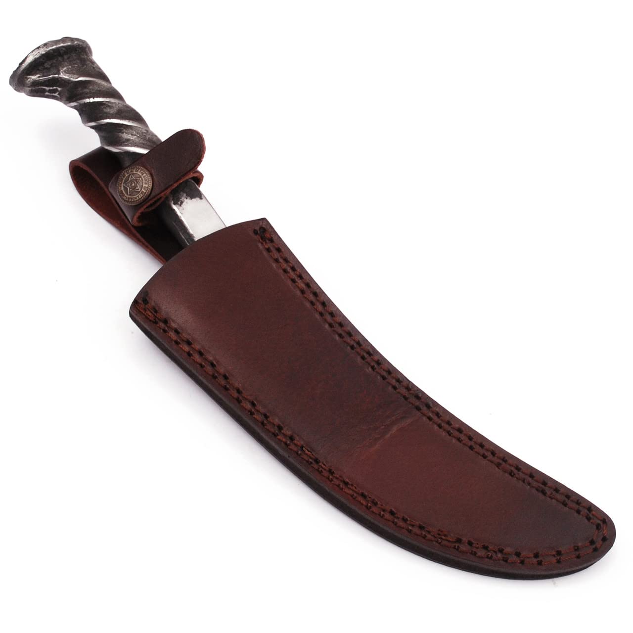 Armory Replicas Railroad Ruffian Functional Trailing Point Railroad Spike Knife - Durable Outdoor Survival Tool for Camping, Hunting & Bushcraft