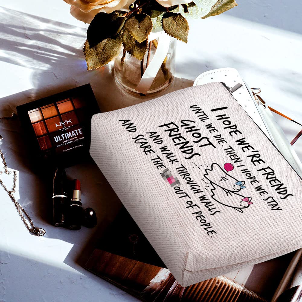 Best Friendship Gifts for Women - Cute Makeup Bag for Bestie BFF - Perfect Birthday Gift Idea for Her - MB003 | Great for Travel, Cosmetics Storage & Everyday Use