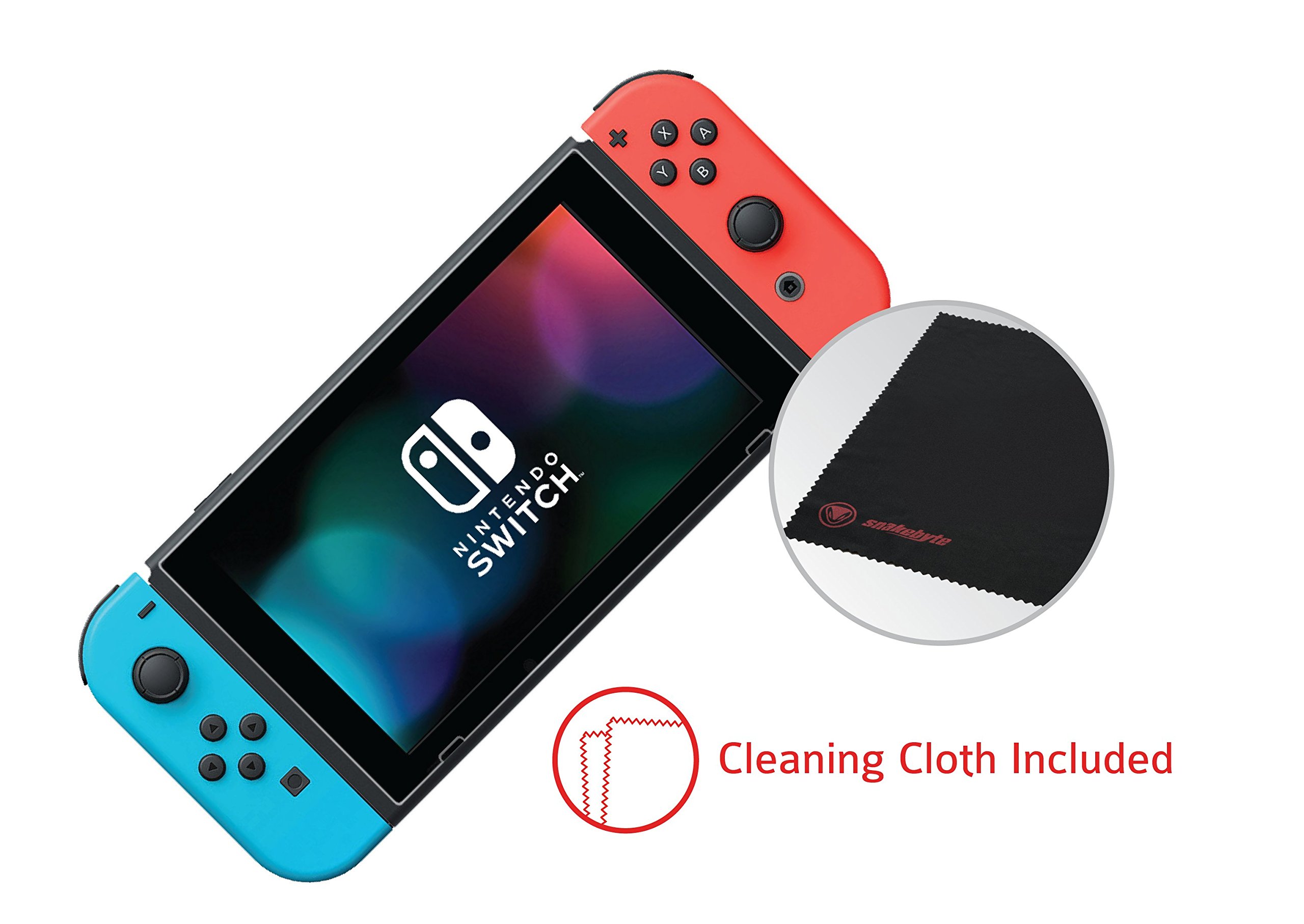 Snakebyte Tough Kit - Protective Accessory Set for Nintendo Switch with Hard Case, H9 Screen Protector, Cleaning Cloth & Thumb Grips - Black - Perfect for Gaming, Travel & Storage