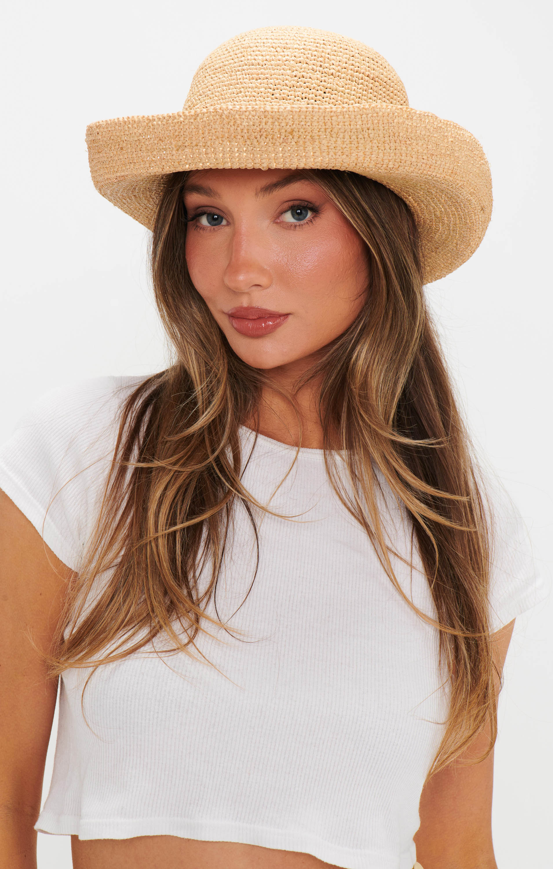Lack of Color Raffia Cruiser Hat - Natural Straw Sun Hat for Women, Beach Vacation, Summer Outdoor Activities