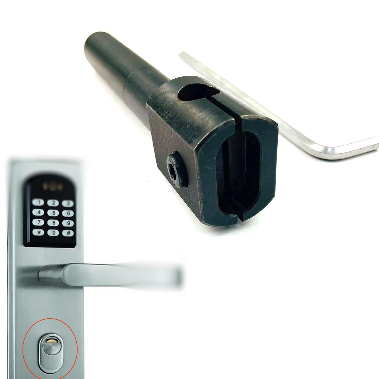 **Multifunctional Round Lock Cylinder Extractor - Smart Electronic Lock Pick Tool, Oval Extractor for Locksmithing & Security Professionals (Perfect for Home, Office & Car Lock Repair)**