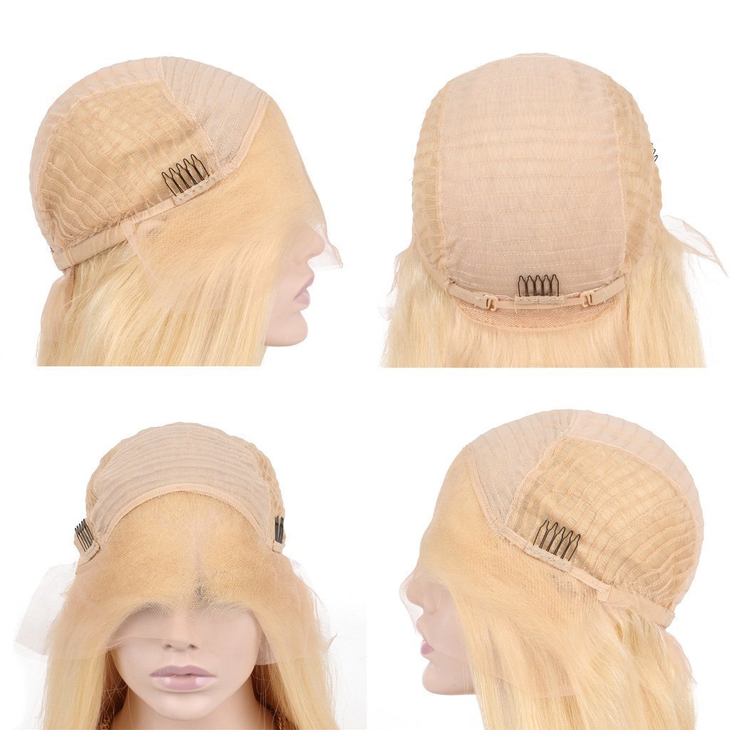 250% Density #613 Blonde Lace Front Wig - Pre Plucked Straight Human Hair Wig 26 Inch for Women | Natural Look for Daily Wear, Cosplay & Special Occasions
