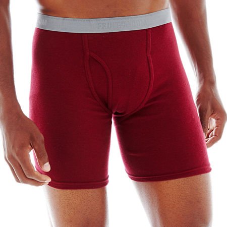 Fruit of the Loom Men's Premium Cotton Boxer Briefs 4-Pack - Soft Breathable Underwear for Everyday Comfort & Active Lifestyle